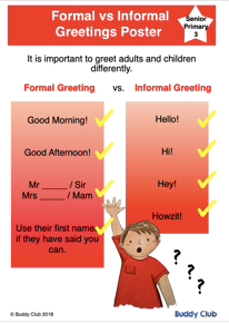 Meet & Greet: SP: 3. Formal vs Informal Greetings - Poster