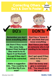 Chit & Chat: SP: 4. Correcting Others Do's & Don'ts - Poster