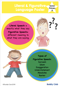 Chit & Chat: SP: 8. Literal & Figurative Language - Poster