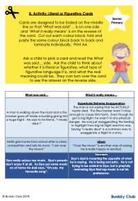 Chit & Chat: SP: 8. Literal & Figurative Language - Activity