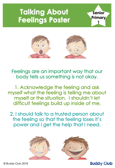 Faces & Feelings: SP: 1. Talking About Feelings - Poster