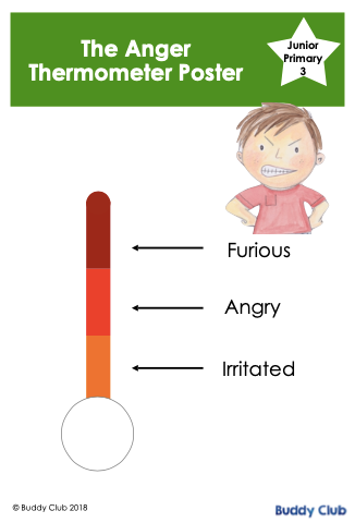 Faces & Feelings: JP: 3. The Anger Thermometer - Poster