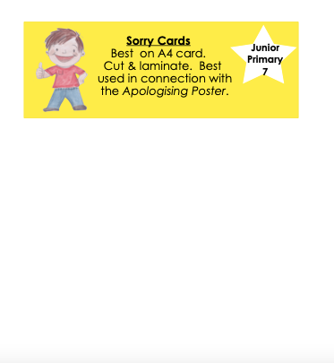 Chit & Chat: JP: 7. Sorry Cards - Activity